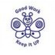 61689 - Good Work Keep It Up Butterfly Classmate Teacher Reward Stamp 