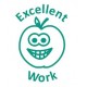 61690 - Excellent Work Apple Classmate Teacher Reward Stamp