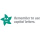 63557 Remember to use capital letters Teacher Reward Stamp