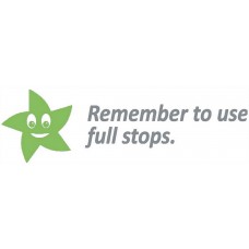 63558 Remember to use full stops Teacher Reward Stamp