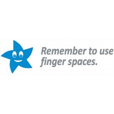 63559 Remember to use finger spaces Teacher Reward Stamp