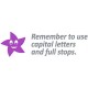 63569 Remember to use capital letters and full stops Teacher Reward Stamp
