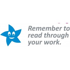 63571 Remember to read through your work Teacher Reward Stamp