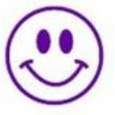 68208 - Violet Smiley Face Self Inking Teacher Reward Stamp