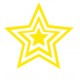 68523 Triple Gold Star Self Inking Teacher Reward Stamp