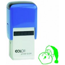 COLOP Printer Q24 Santa Picture Stamp - Green