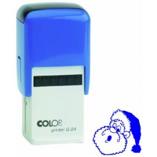 COLOP Printer Q24 Santa Picture Stamp - Blue