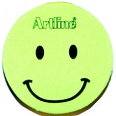 Artline Magnetic Smiley Face Circular Whiteboard Eraser - Green