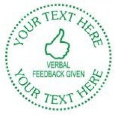 Verbal Feedback Given Personalised Self Inking Teacher Reward Stamp