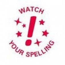 64000 - Watch Your Spelling Classmate Teacher Reward Stamp