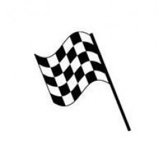 Loyalty Card Self Inking Stamp - Chequered Flag