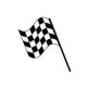 Loyalty Card Self Inking Stamp - Chequered Flag