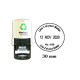 Self Inking R30 Round Custom Rubber Stamp With Date Personalized Office Stamper - Dater Stamp - Black Ink