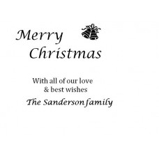 Merry Christmas - Personalised Self inking stamp - 57 x 21 mm