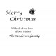 Merry Christmas - Personalised Self inking stamp - 57 x 21 mm