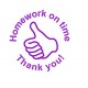 Homework on time. Thank you - Teacher Reward Stamp