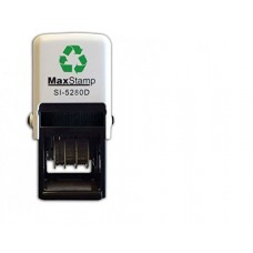 Personalised Self Inking Dater stamp - 28mm x 28mm 2 small lines above and below 5280D