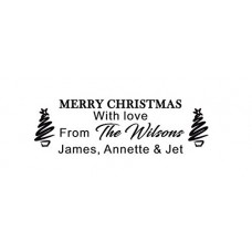 Christmas Card Message stamp -Personalised self inking stamp 57 x 21mm