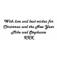 Personalised Christmas Card Stamp - (Harlow Solid Italic font) 57 x 21 mm