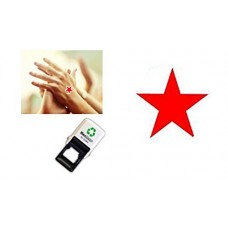 Hand stamp - red star - ideal for parties, pubs, clubs, festivals, etc - 25mm safe water based ink that easily washes off