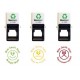 3 x Personalised Self Inking Stamp Set - 3 Faces (Happy, Sad, Indifferent), Traffic Light Assessment Ink Colours (Red, Orange, Green) Self inking 28mm