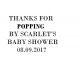 Baby Shower Invitation personalised self inking stamp 57 x 21 mm