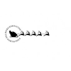North pole Christmas stamp