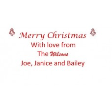 Christmas card personalised stamp - Trees - 57 x 21mm