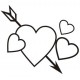 Loyalty Reward Self Inking stamp - Valentine hearts