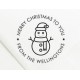 Personalised Christmas Card stamp - snowman