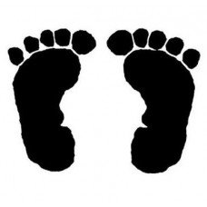 Baby shower - Baby Feet - self inking stamp 18mm