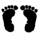 Baby shower - Baby Feet - self inking stamp 18mm