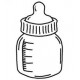 Baby Shower - Baby bottle - Self inking stamp 18mm