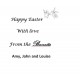 Happy Easter Personalised stamp - Easter Bunnies - 57 x 21mm