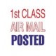 3 in 1 Stakz Stamp - 1ST CLASS - AIRMAIL - POSTED