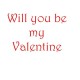 Will you be my Valentine - self inking stamp - 28mm Red ink
