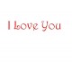 I Love You - Self Inking stamp - Red Ink 28mm