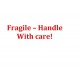 Fragile - Handle with care! - self inking stamp - 28mm RED INK