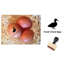 Personalised Duck Egg Stamping Kit - includes Personalised 12mm Rubber stamp, Food Ink and Dry Stamp pad