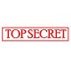Top Secret - Self Inking Stamp - Red ink - 36 x 13mm