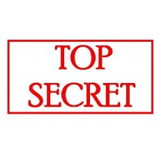 Top Secret - Self inking stamp - Red Ink - 28 x 28mm