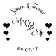 Civil Partnership - Save the date customised self inking weddiing stamp - Mr & Mr - 41mm Circ