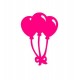Balloons - Self inking stamp - Pink Ink - 28 x 28mm