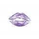 Violet Lips - self inking stamp - Violet ink - 28 x 28mm