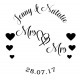 Civil Partnership - Save the date customised self inking weddiing stamp - Mrs & Mrs - 41mm circ