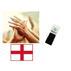 England Flag - Red ink - Hand stamp - suitable for Festivals - Night Clubs - Parties etc self inking 18mm circ 5210