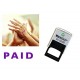 PAID - Hand stamp - suitable for Festivals - Night Clubs - Parties etc self inking VIOLET INK - 2mm x 6mm 5200