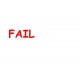FAIL - Self inking stamp - Red Ink 28 x 6 mm