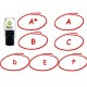 Grades A* A B C D E F -Complete Marking kit - 7 Self inking stamps - 15mm Red Ink