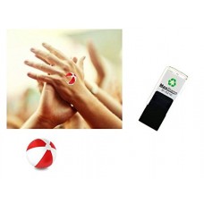 Beach Ball - Red ink - Hand stamp - suitable for Festivals - Night Clubs - Parties etc self inking 18mm circ 5210